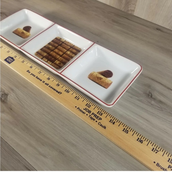 New Porcelain SNACK-TRAY Wine Cork Design - Picture 6 of 7